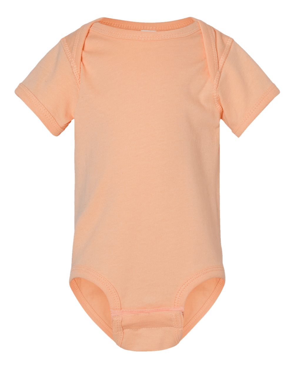 Fine jersey baby bodysuit in Peachy