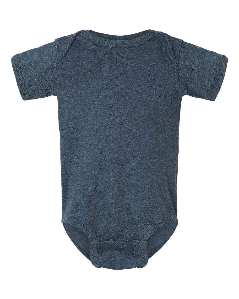 Fine jersey baby bodysuit in Vintage Denim