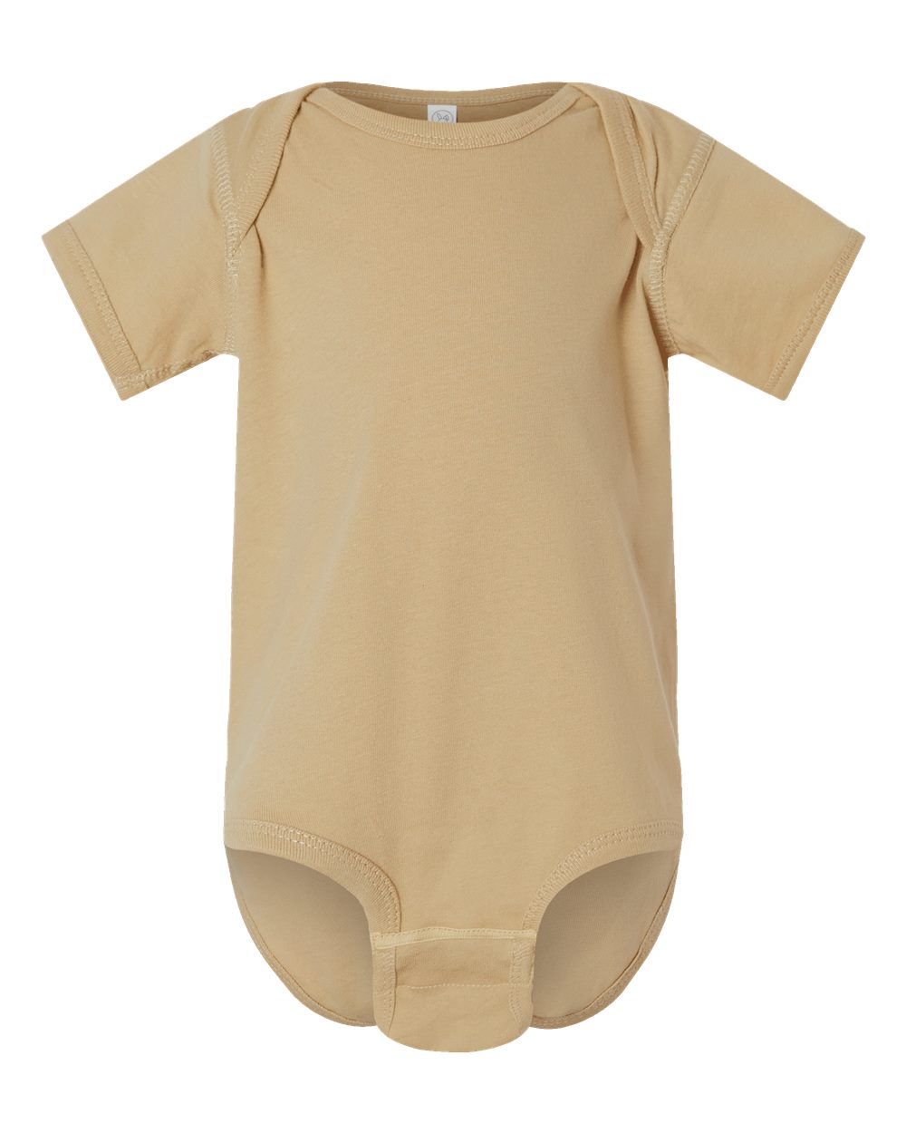 Fine jersey baby bodysuit in Latte