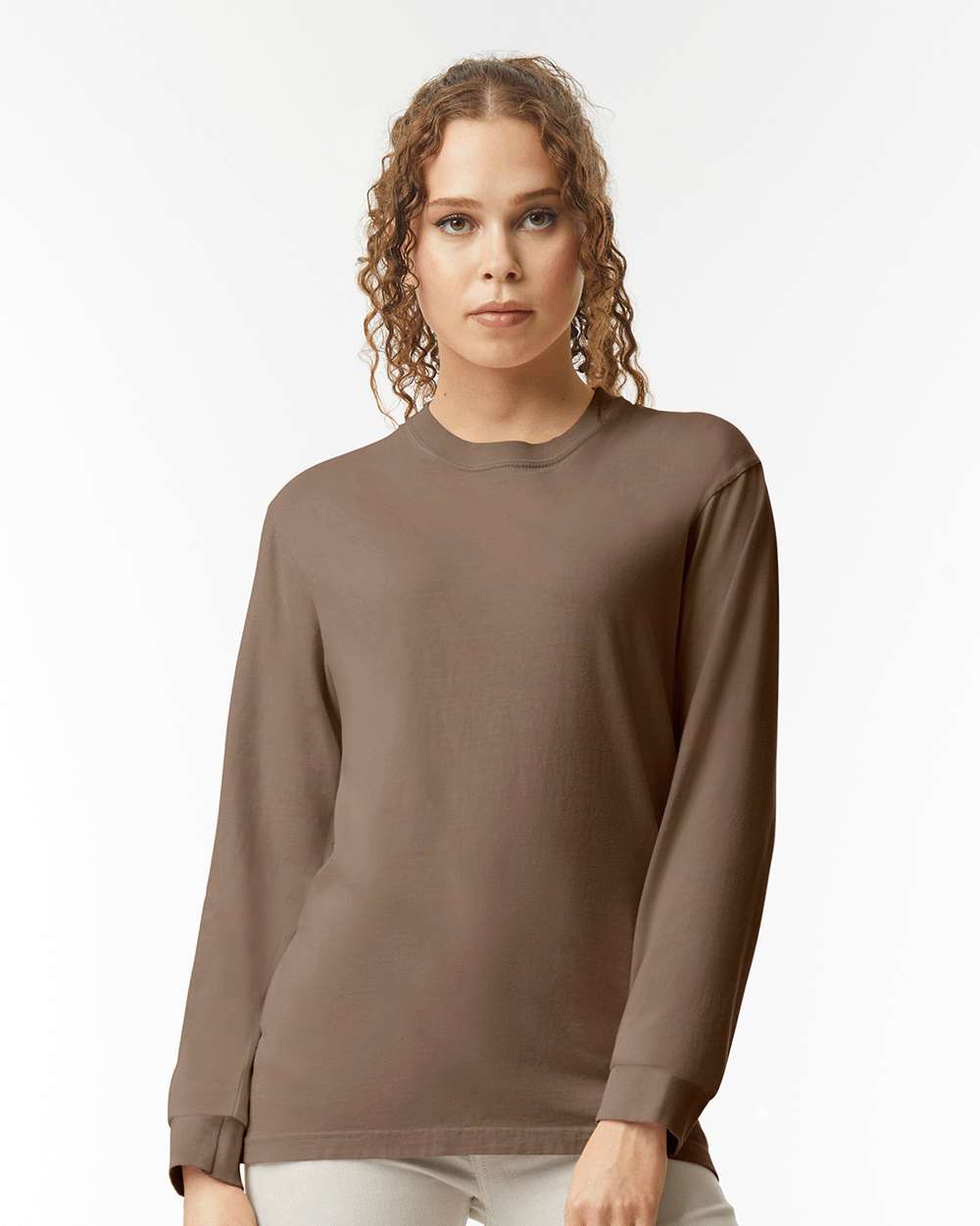 Comfort Colors Heavyweight Garment-Dyed Long Sleeve on model