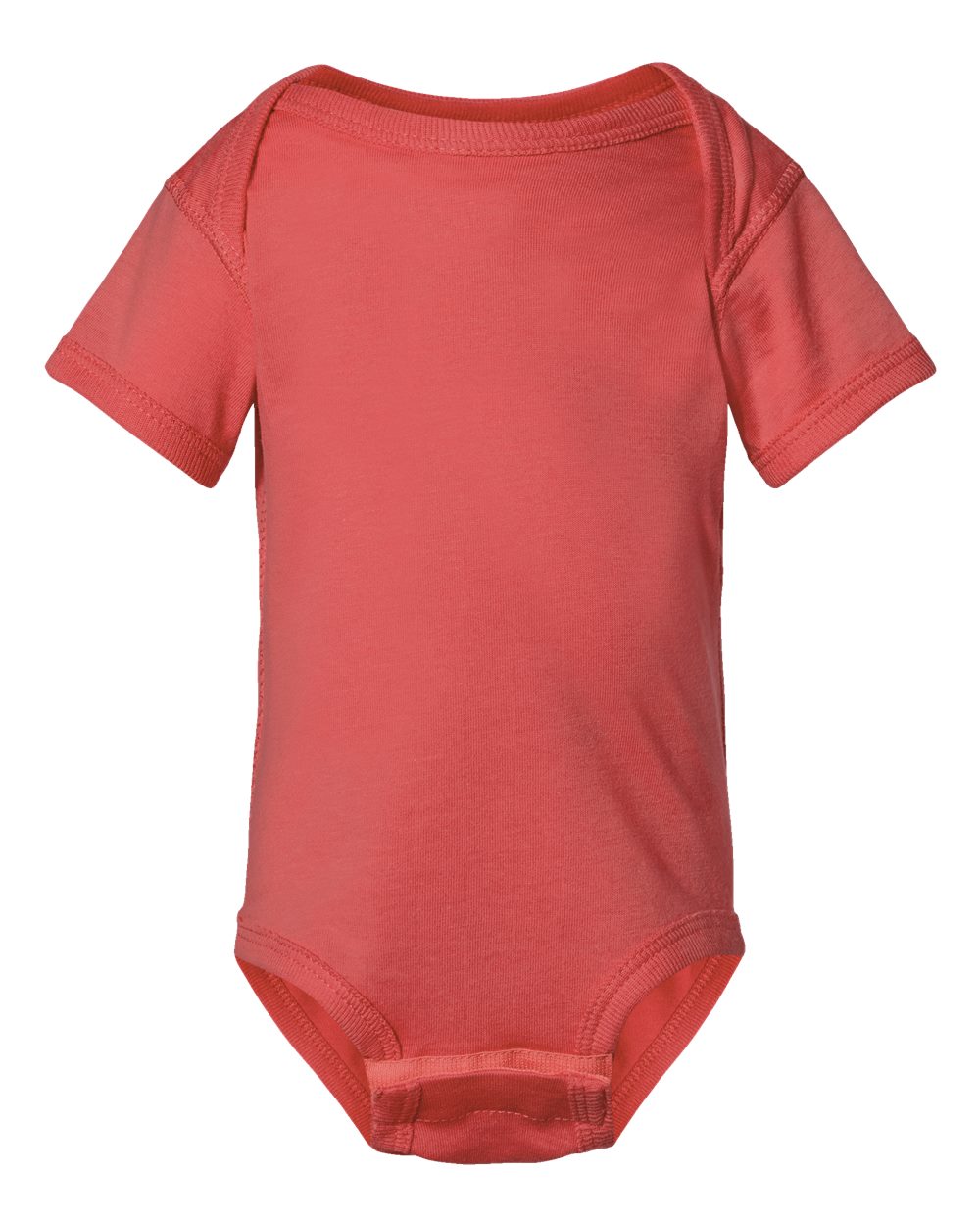 Fine jersey baby bodysuit in Passionfruit