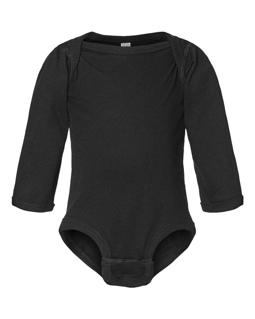 Long sleeve baby bodysuit in Black