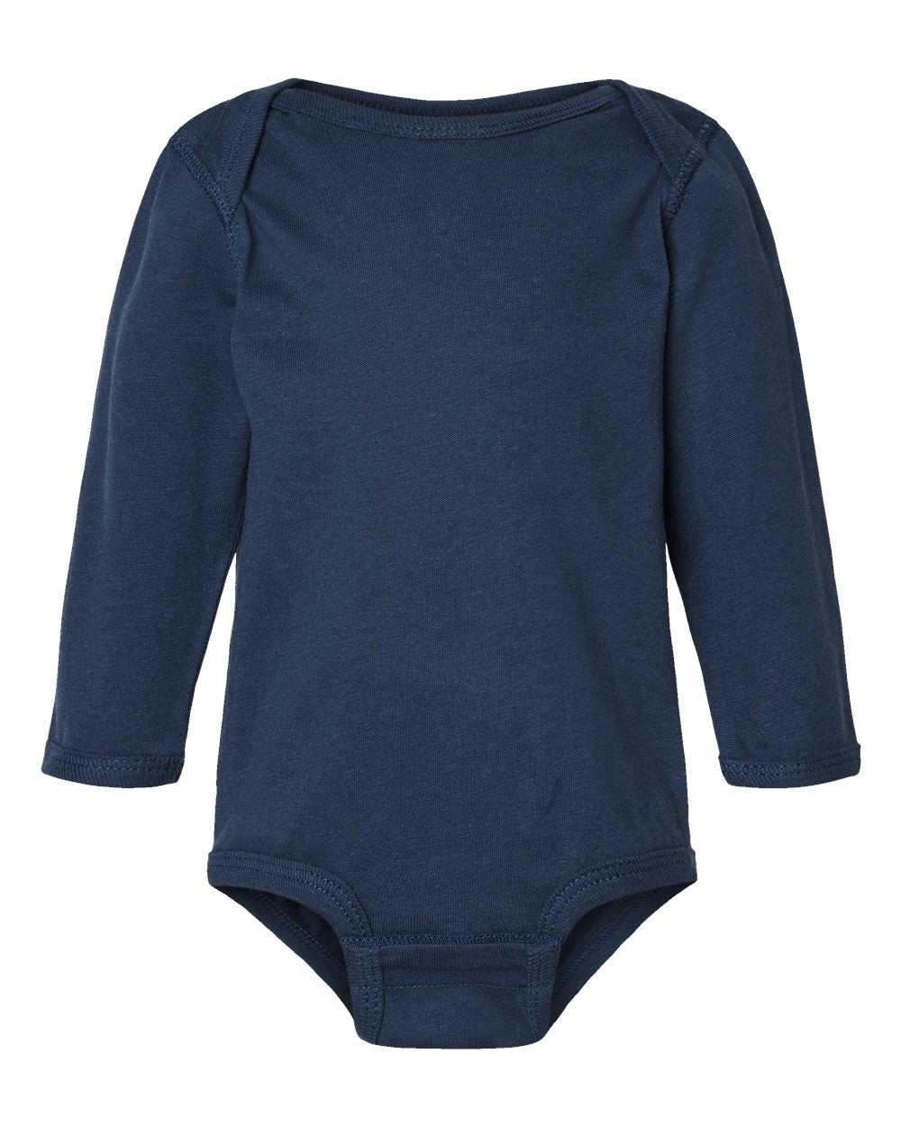 Long sleeve baby bodysuit in Denim