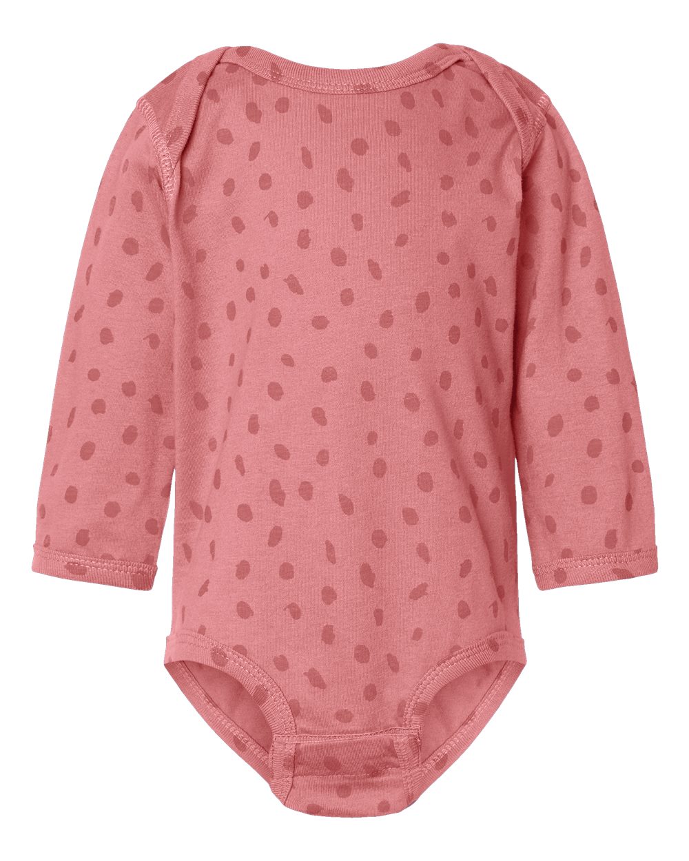 Long sleeve baby bodysuit in Mauvelous Spot