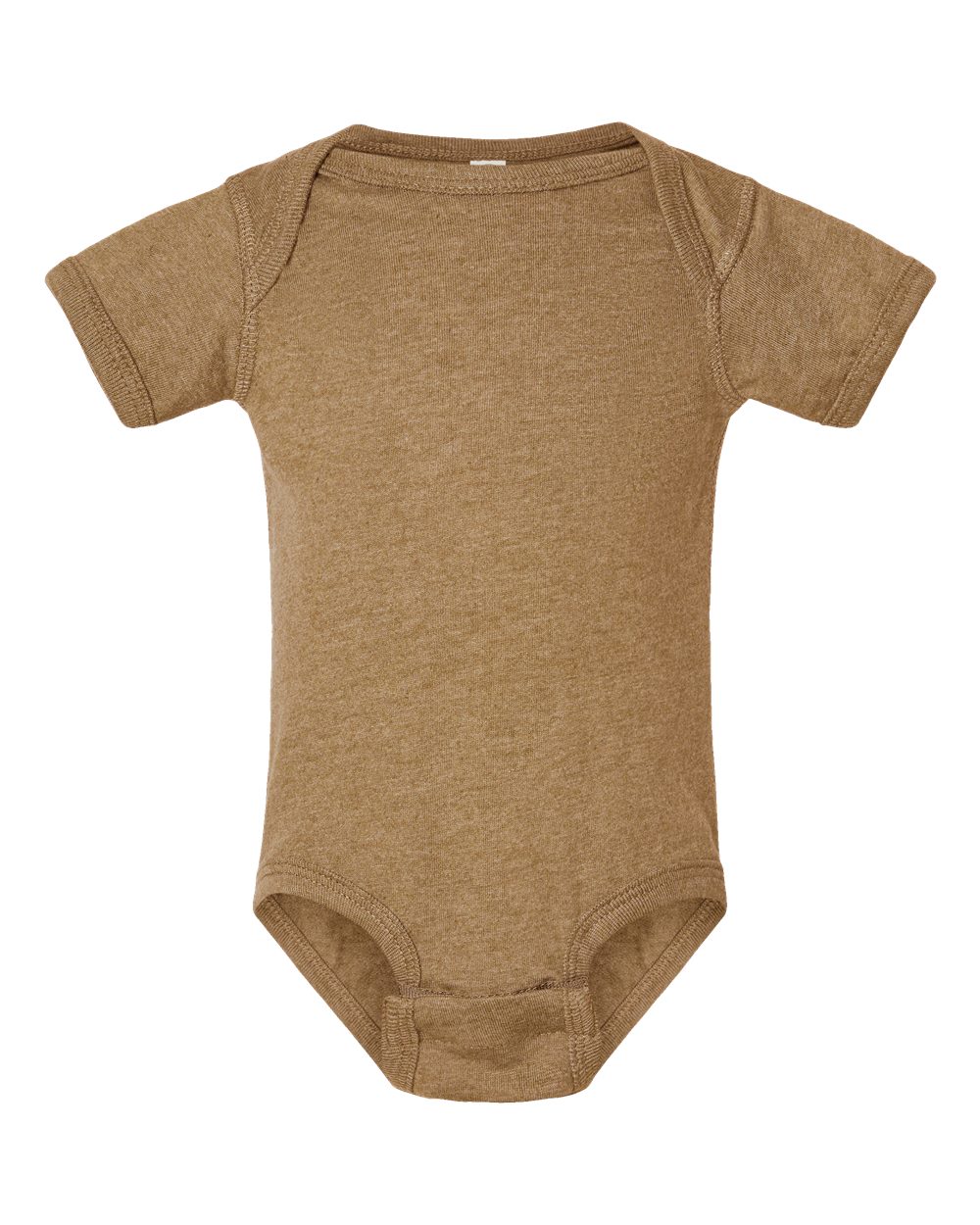 Fine jersey baby bodysuit in Vintage Coyote Brown