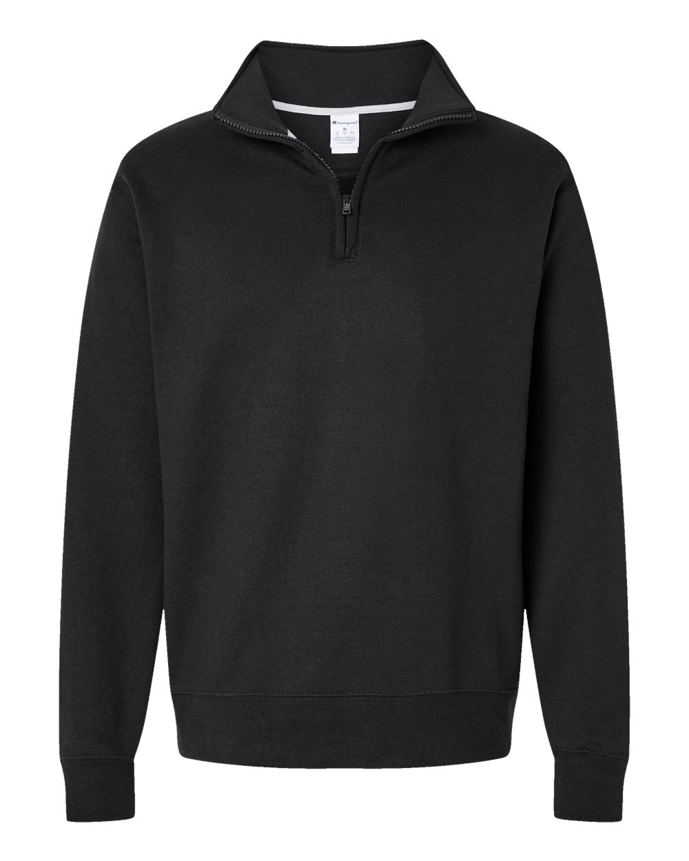 Champion Powerblend Quarter-Zip Pullover in Black - custom logo apparel by Buckeye Branding Co.