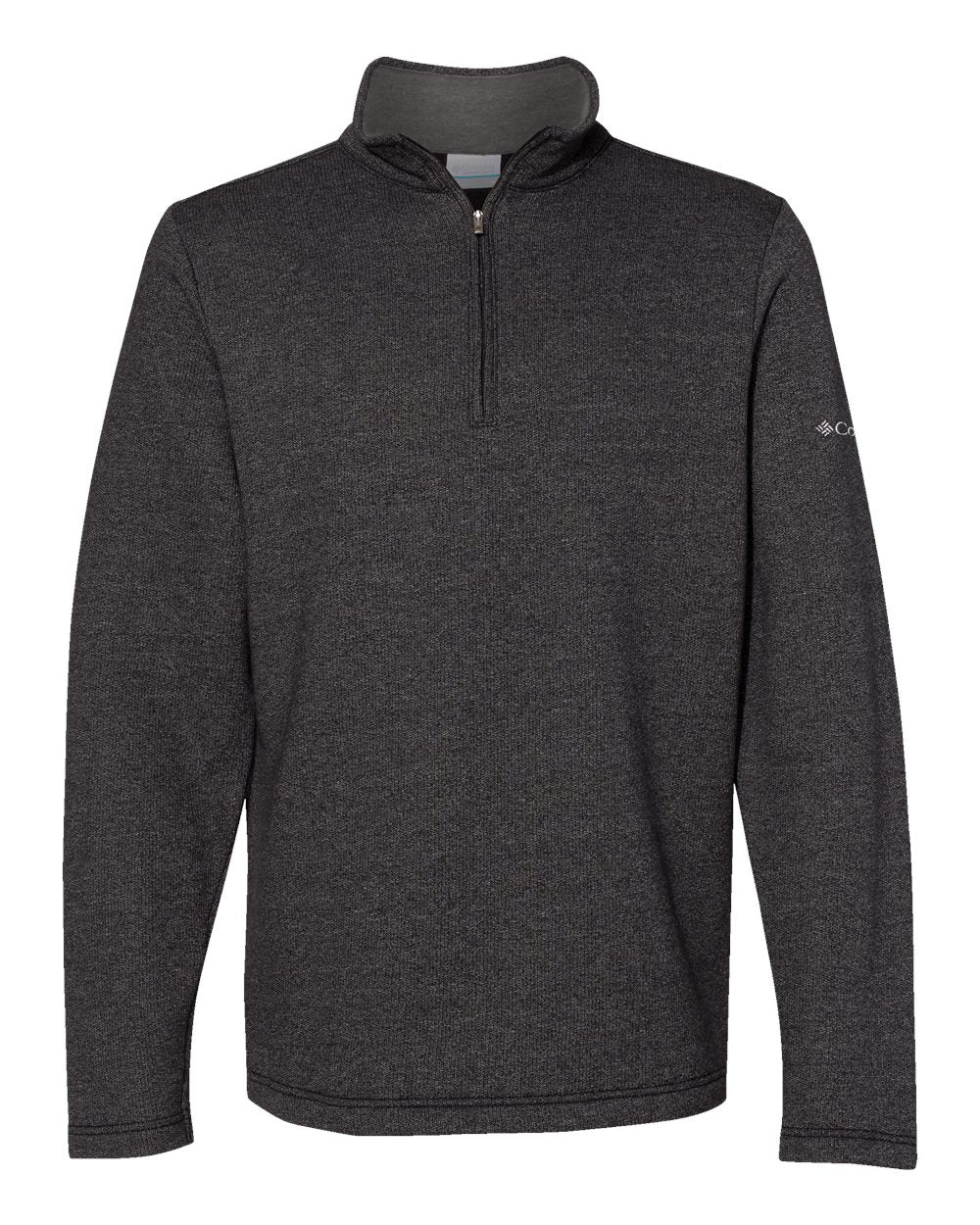 Columbia Men's Great Hart Mountain III Half-Zip Pullover in Black Heather - custom logo apparel by Buckeye Branding Co.