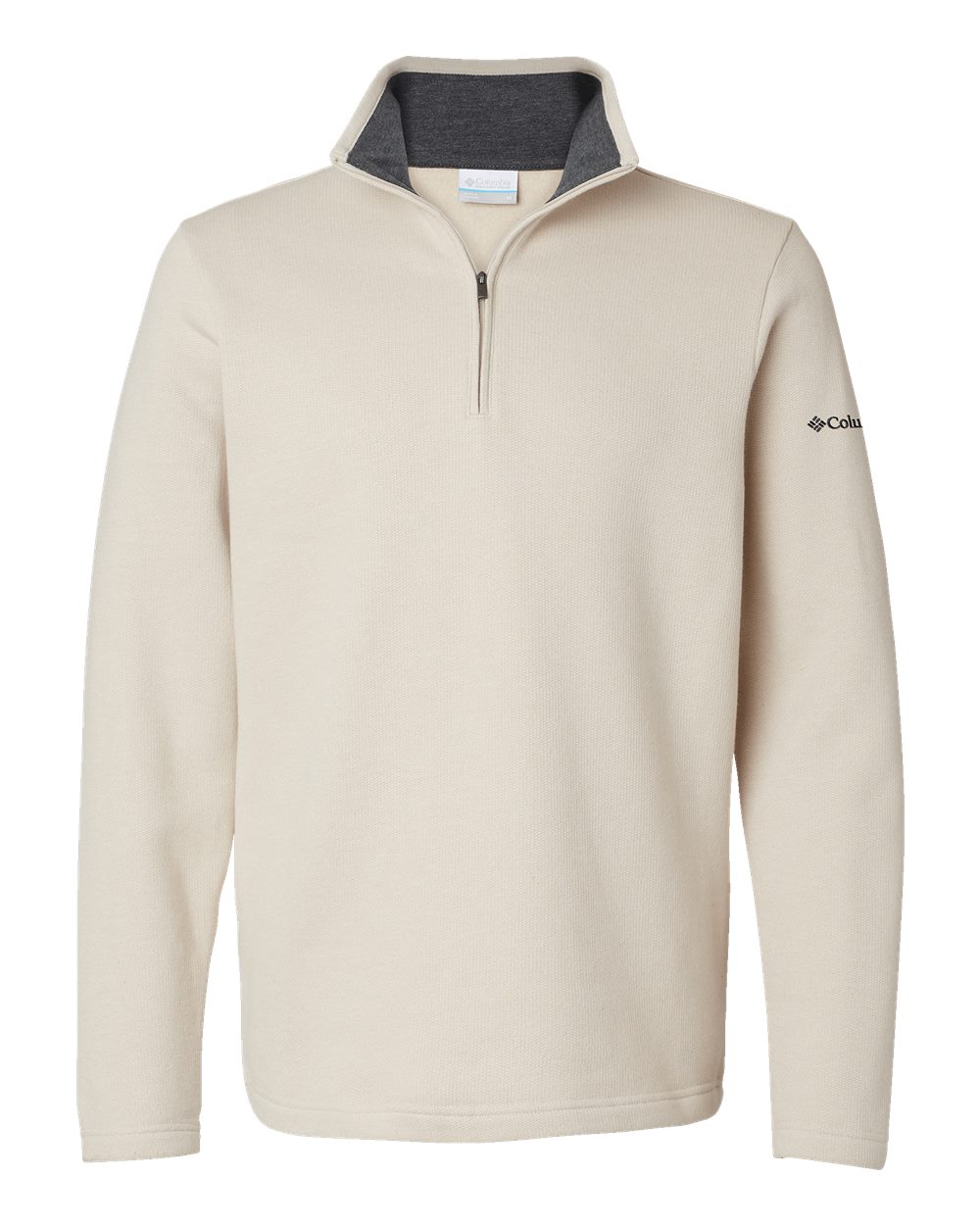 Columbia Men's Great Hart Mountain III Half-Zip Pullover in Dark Stone Heather - custom logo apparel by Buckeye Branding Co.
