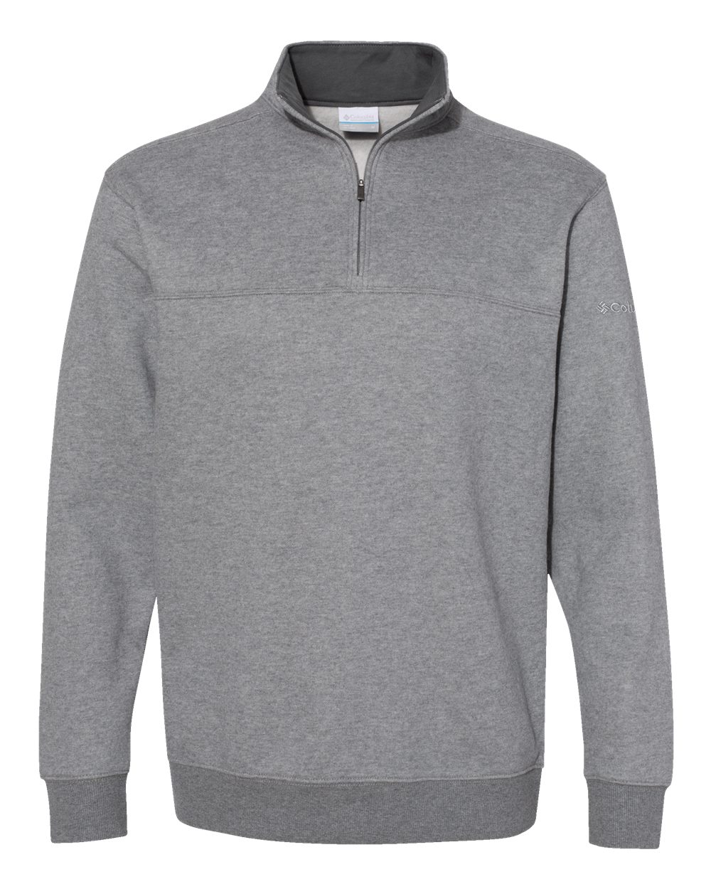 Columbia Men's Hart Mountain II Half-Zip Pullover in Charcoal Heather - custom logo apparel by Buckeye Branding Co.