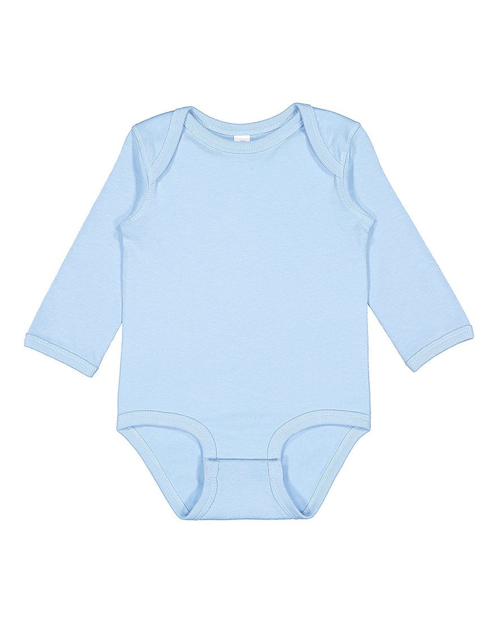 Long sleeve baby bodysuit in Light Blue