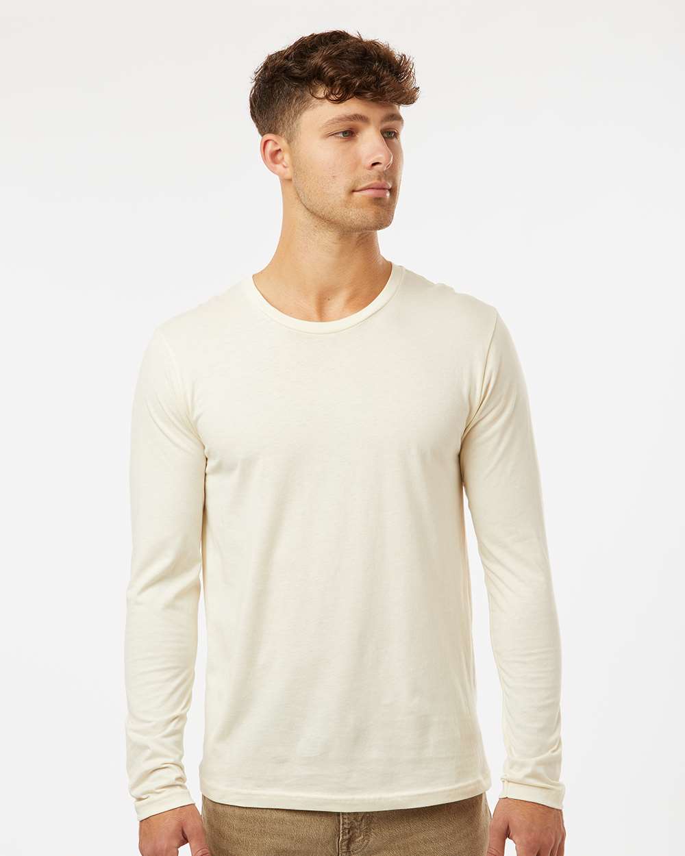 Next Level Cotton Long Sleeve Tee on model