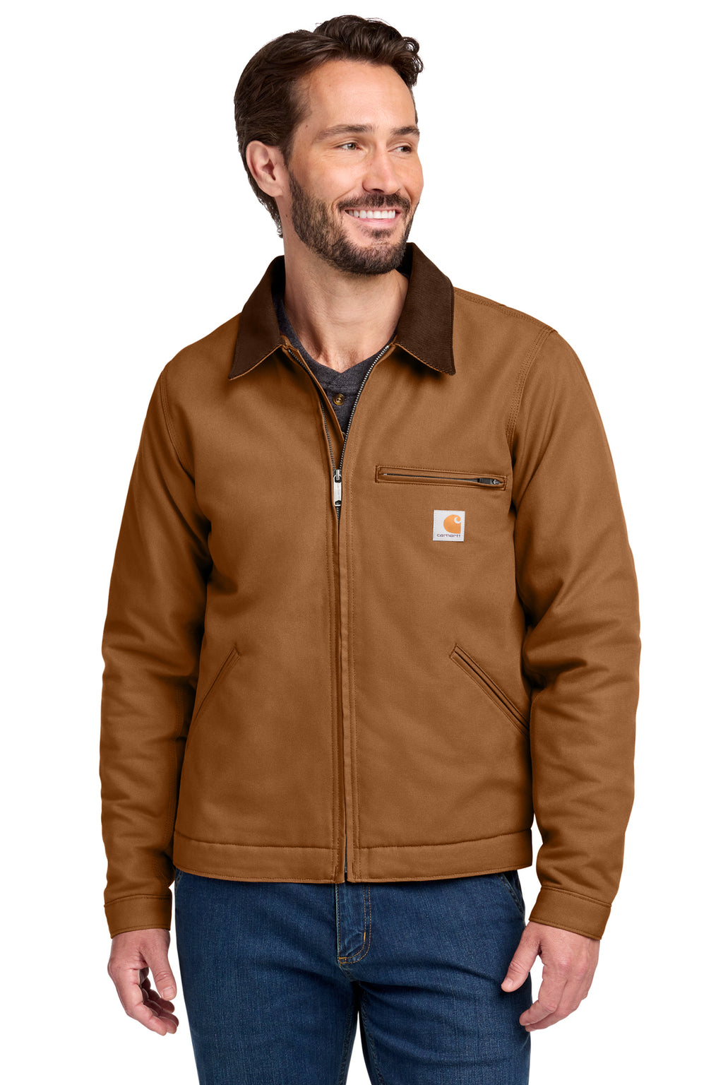 Carhartt Tall Duck Detroit Jacket in Carhartt Brown - custom logo apparel by Buckeye Branding Co.
