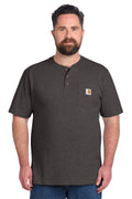 Carhartt Short Sleeve Henley T-Shirt in Carbon Heather - custom logo apparel by Buckeye Branding Co.