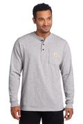 Carhartt Long Sleeve Henley T-Shirt in Heather Grey - custom logo apparel by Buckeye Branding Co.