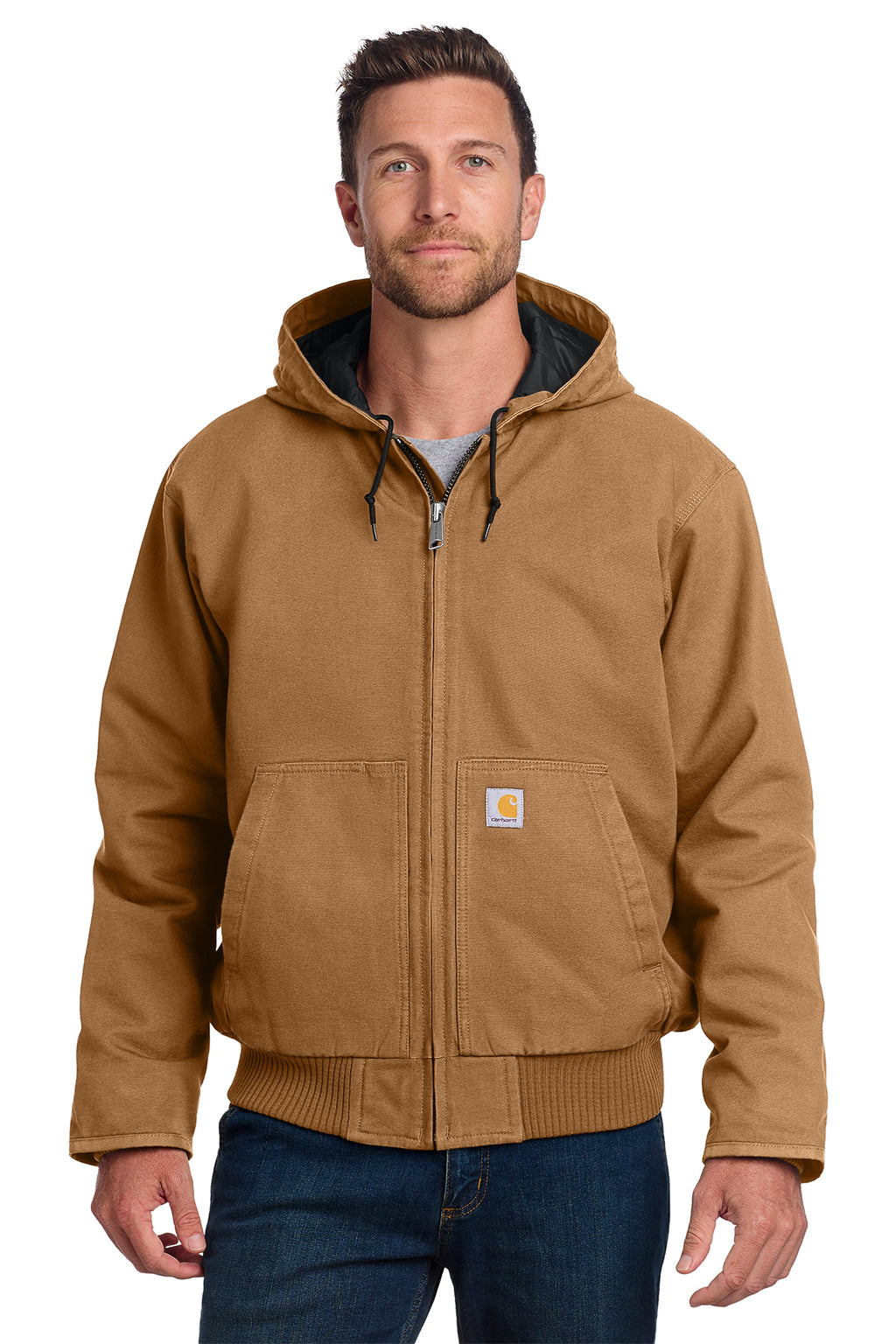 Carhartt Tall Washed Duck Active Jac in Carhartt Brown - custom logo apparel by Buckeye Branding Co.