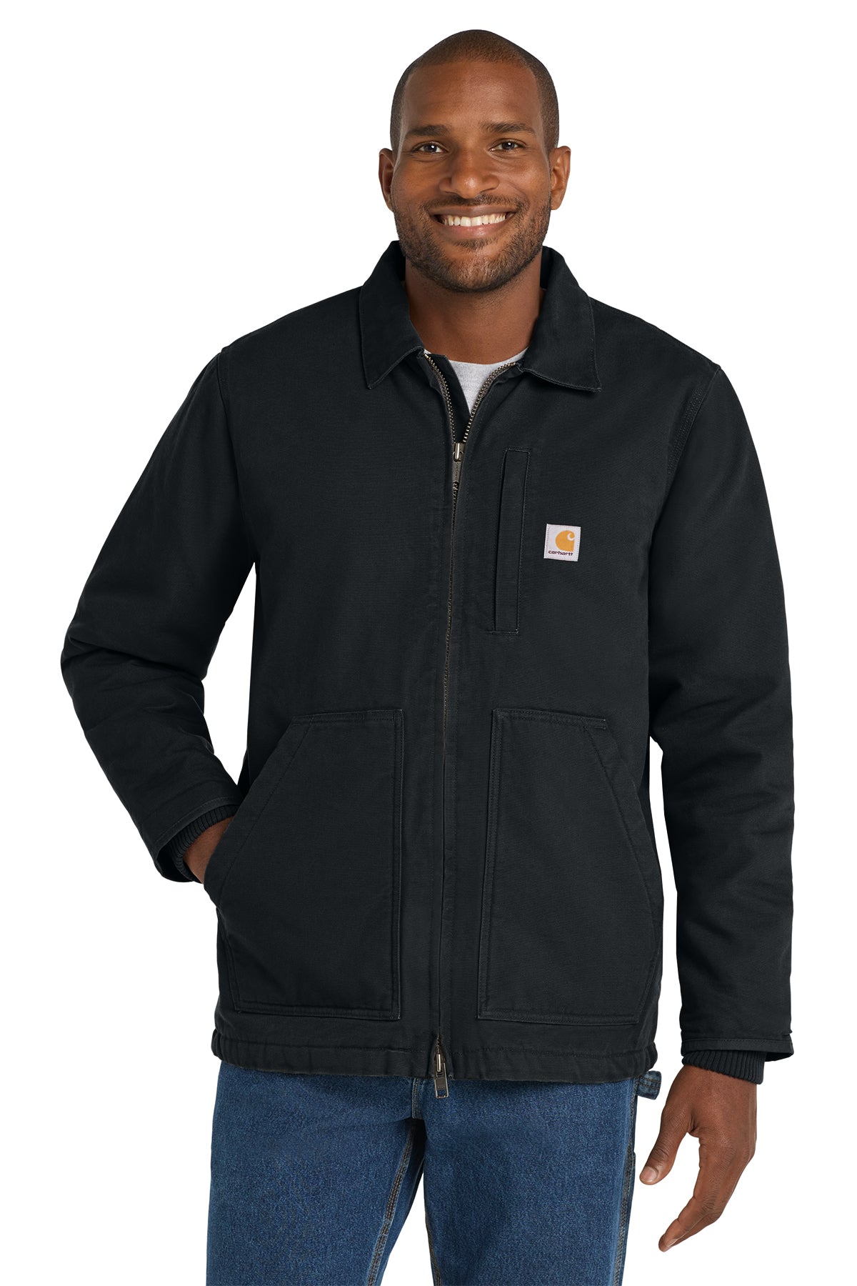 Carhartt Tall Sherpa-Lined Coat in Black - custom logo apparel by Buckeye Branding Co.