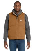 Carhartt Sherpa-Lined Mock Neck Vest in Carhartt Brown - custom logo apparel by Buckeye Branding Co.