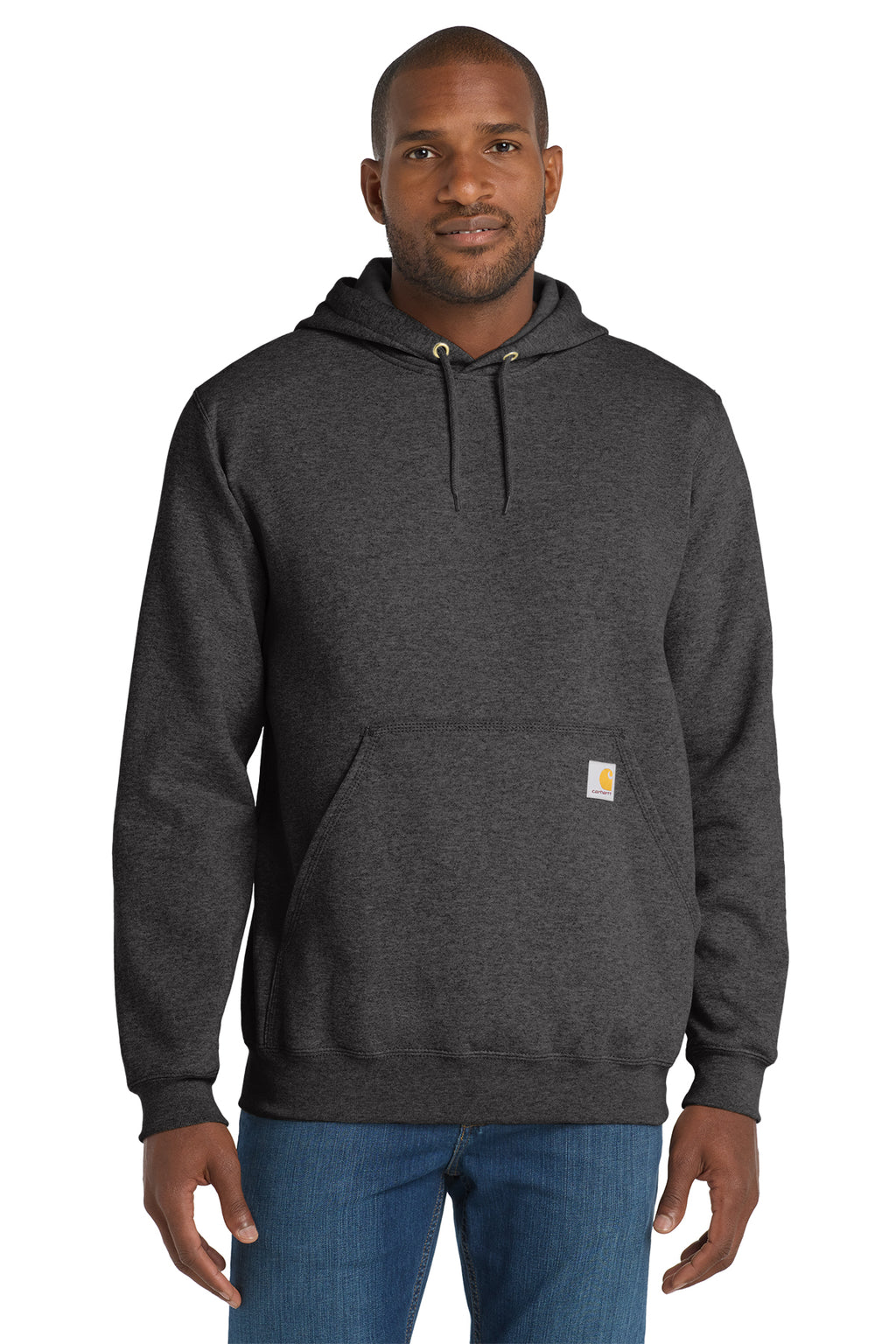 Carhartt Midweight Hooded Logo Sweatshirt in Carbon Heather - custom logo apparel by Buckeye Branding Co.