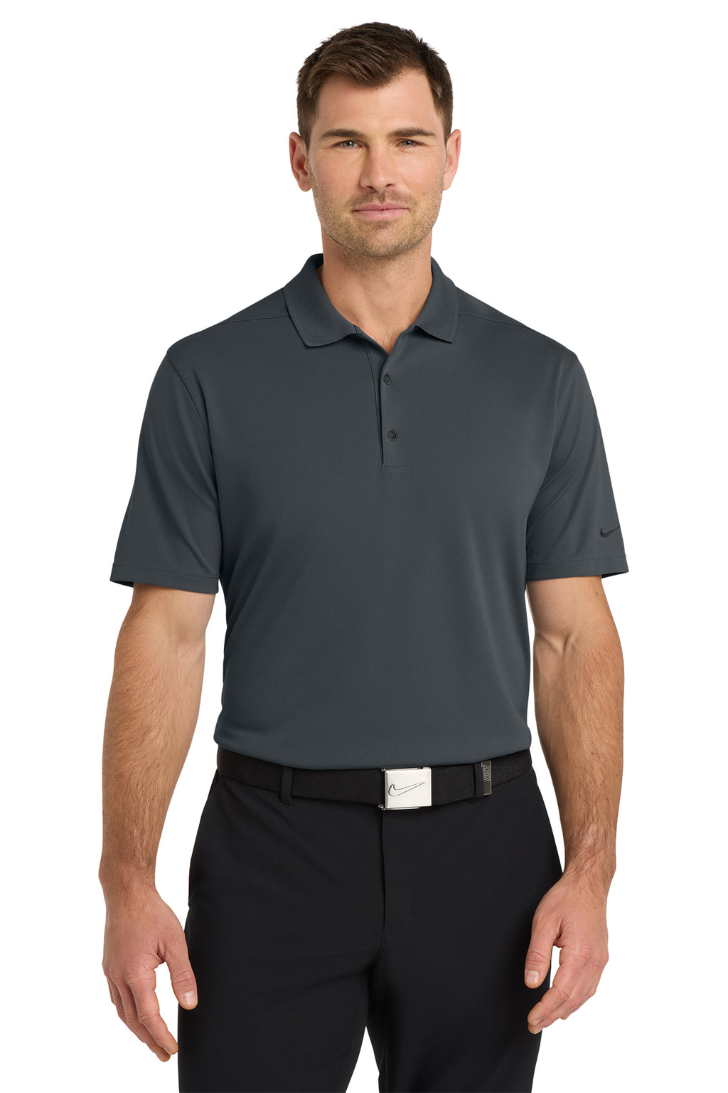 Nike Dri-FIT Micro Pique 2.0 Polo in Anthracite - custom logo apparel by Buckeye Branding Co.