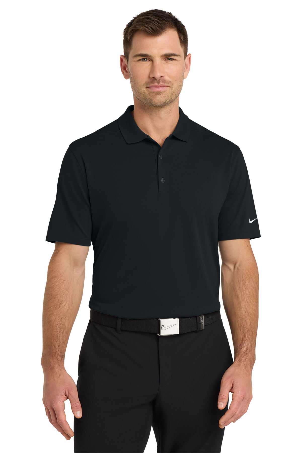 Nike Dri-FIT Micro Pique 2.0 Polo in Black - custom logo apparel by Buckeye Branding Co.
