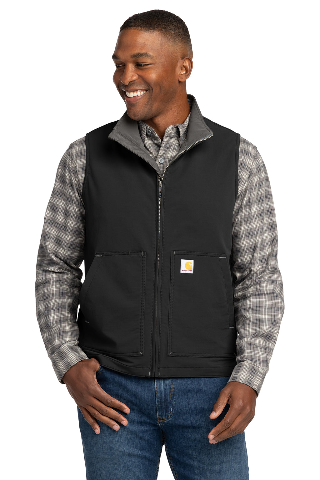 Carhartt Super Dux Soft Shell Vest in Black - custom logo apparel by Buckeye Branding Co.