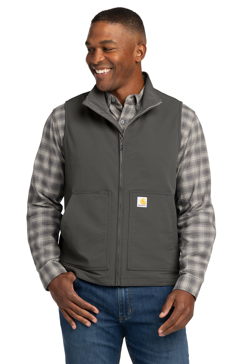 Carhartt Super Dux Soft Shell Vest in Gravel - custom logo apparel by Buckeye Branding Co.