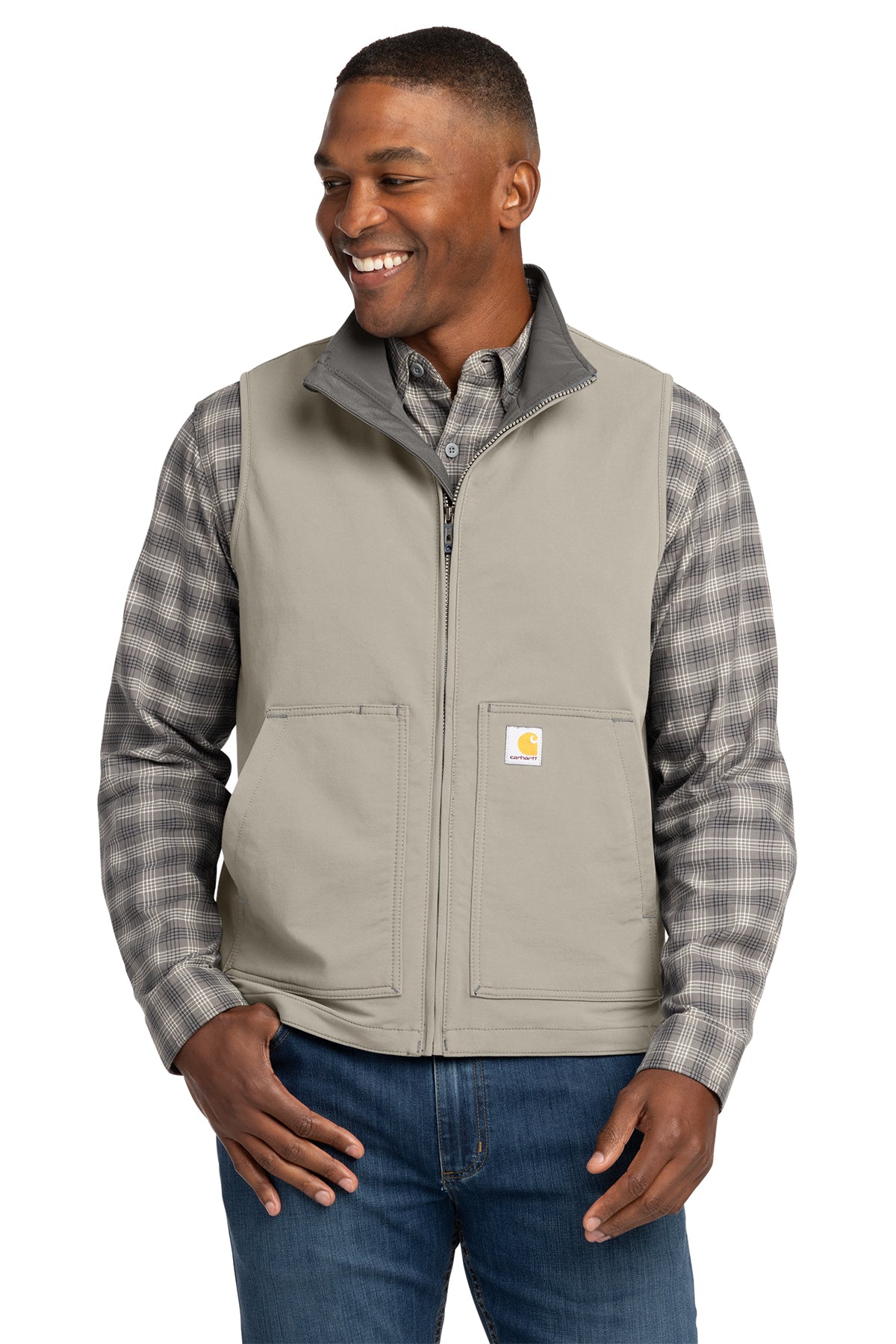 Carhartt Super Dux Soft Shell Vest in Greige - custom logo apparel by Buckeye Branding Co.