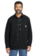 Carhartt Rugged Flex Fleece-Lined Shirt Jac in Black - custom logo apparel by Buckeye Branding Co.