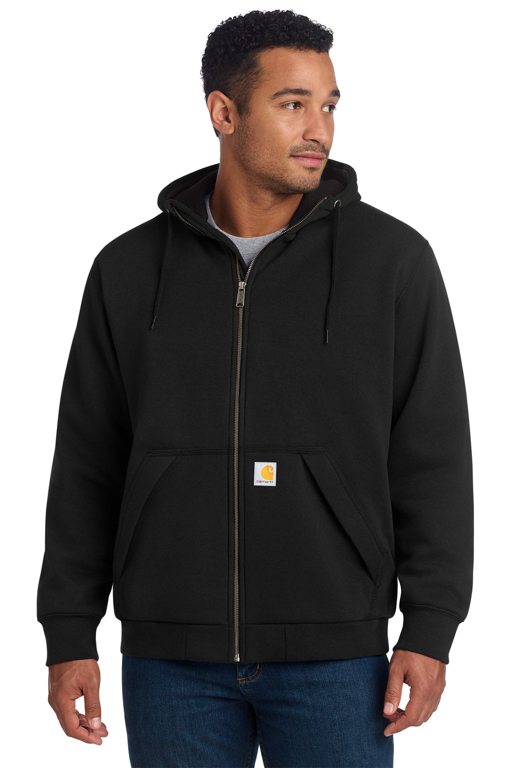 Carhartt Midweight Thermal-Lined Full-Zip Sweatshirt in Black - custom logo apparel by Buckeye Branding Co.