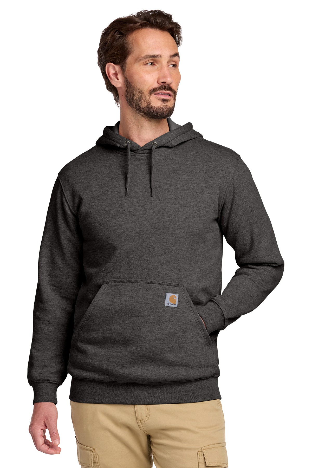 Carhartt Tall Midweight Hooded Sweatshirt in Carbon Heather - custom logo apparel by Buckeye Branding Co.
