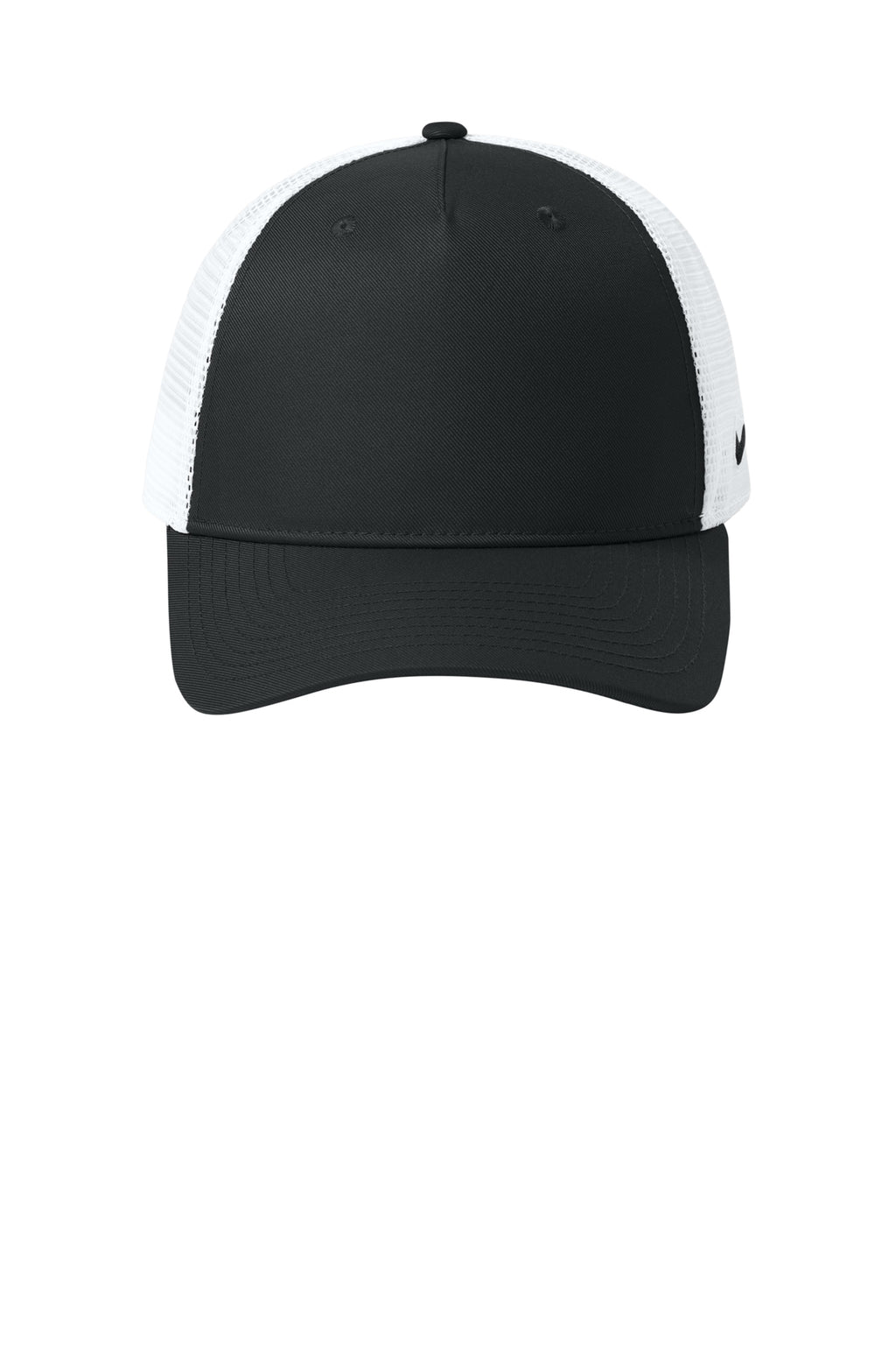 Nike Snapback Mesh Trucker Cap in Black/White - custom logo hat by Buckeye Branding Co.