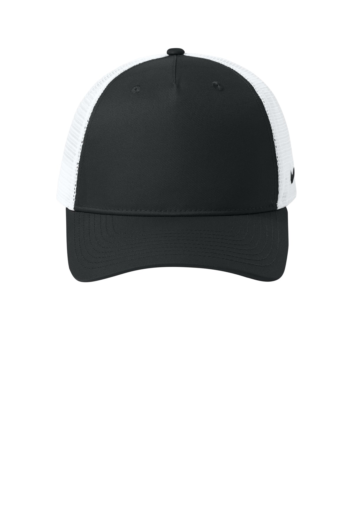 Nike Snapback Mesh Trucker Cap in Black/White - custom logo hat by Buckeye Branding Co.