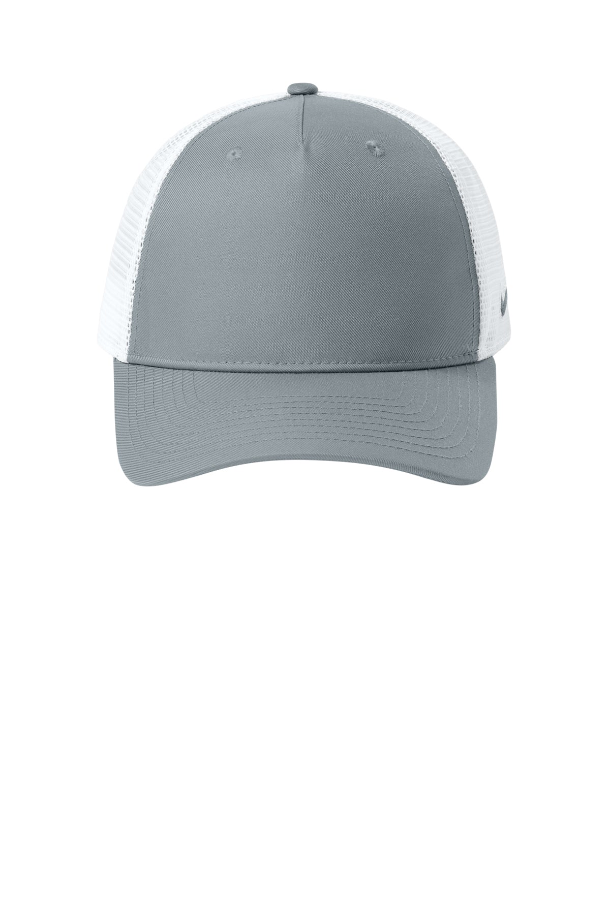 Nike Snapback Mesh Trucker Cap in Cool Grey/White - custom logo hat by Buckeye Branding Co.