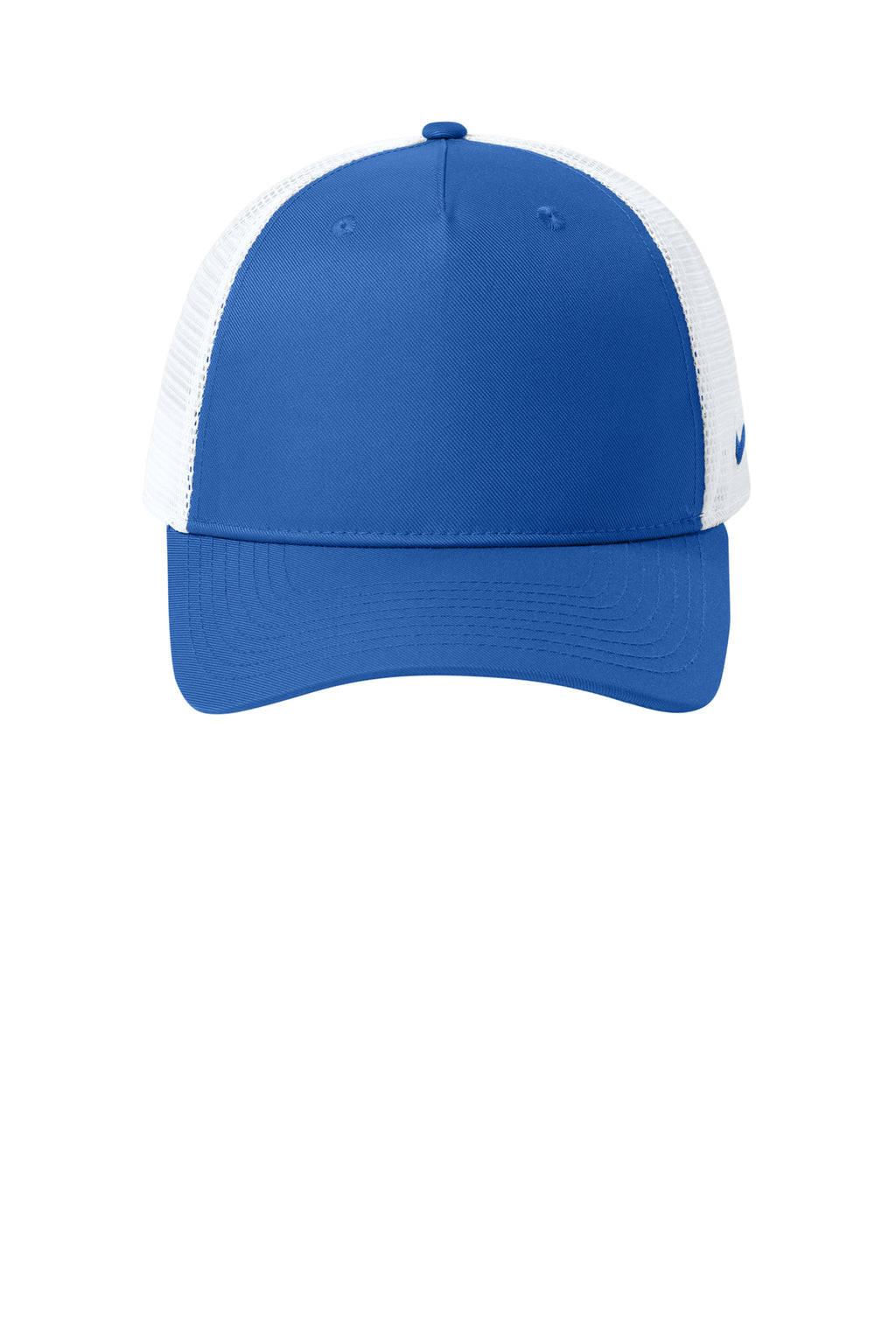 Nike Snapback Mesh Trucker Cap in Game Royal/White - custom logo hat by Buckeye Branding Co.
