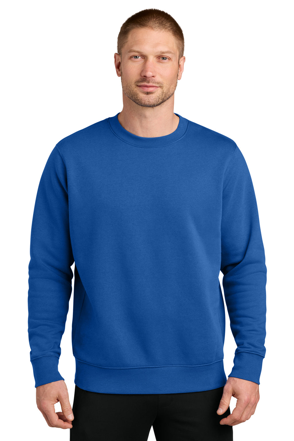Nike Club Fleece Sleeve Swoosh Crew in Game Royal - custom logo apparel by Buckeye Branding Co.