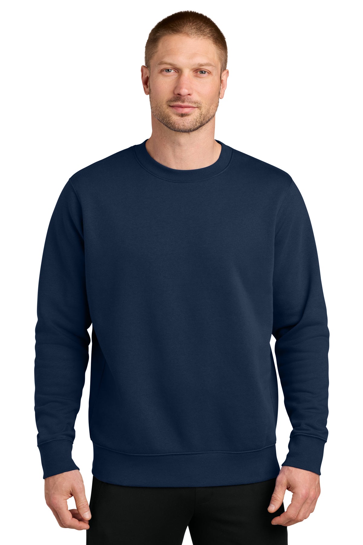 Nike Club Fleece Sleeve Swoosh Crew in Midnight Navy - custom logo apparel by Buckeye Branding Co.