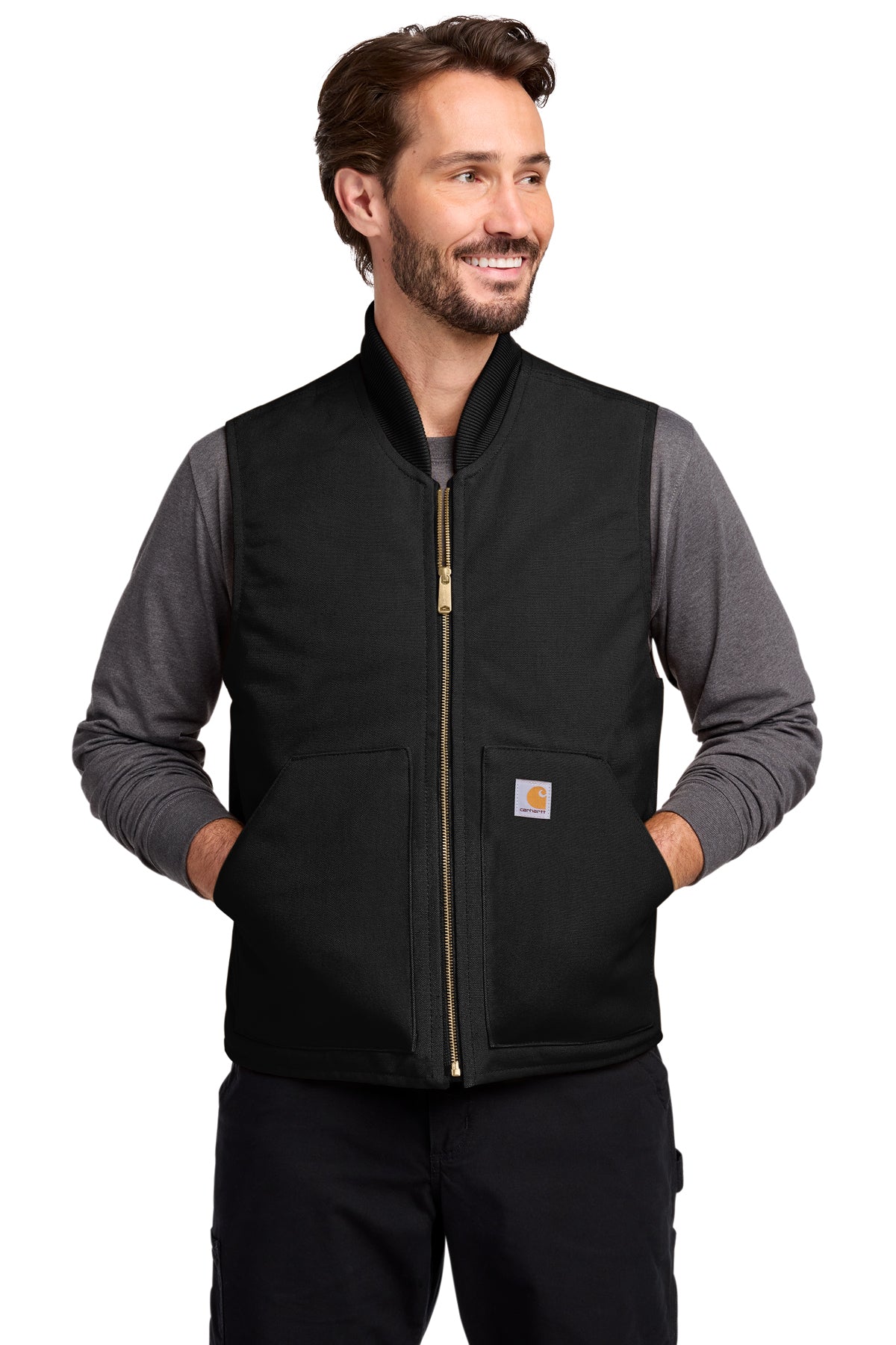 Carhartt Duck Vest in Black - custom logo apparel by Buckeye Branding Co.