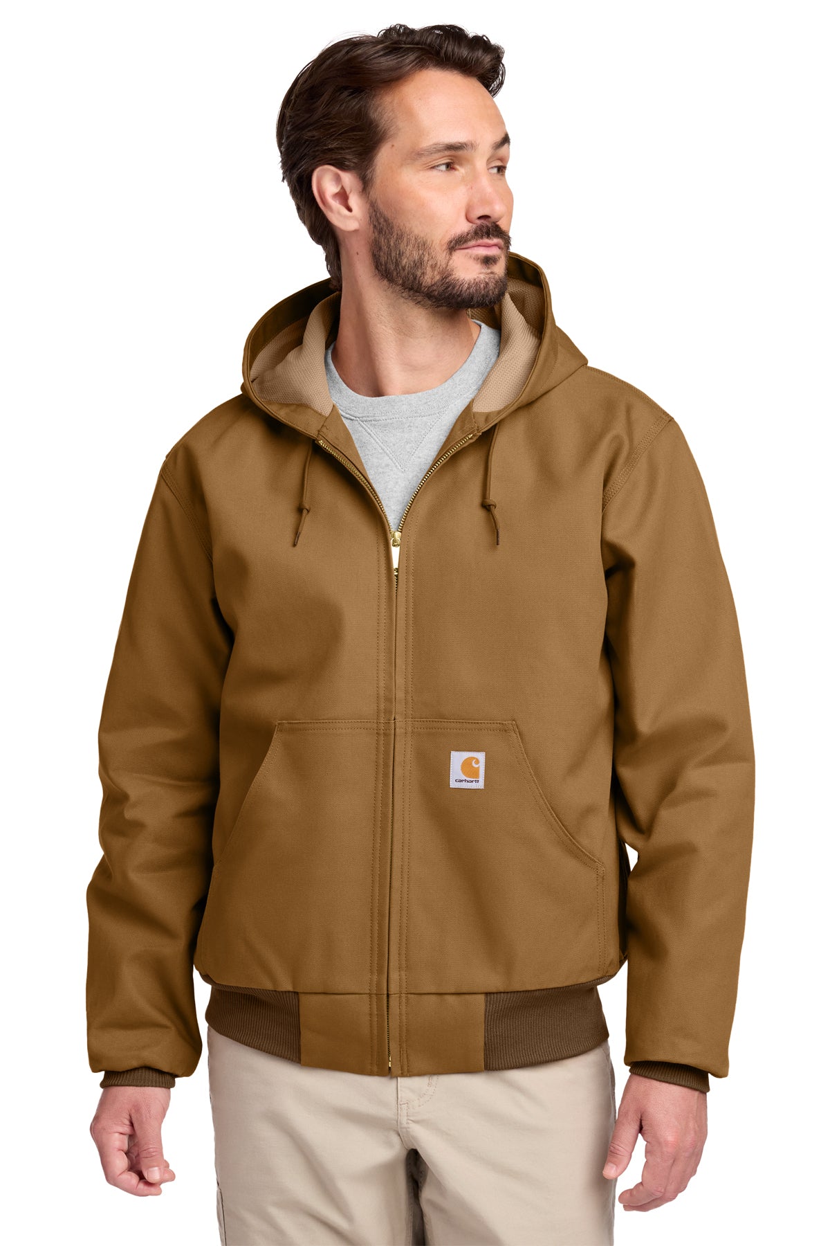 Carhartt Thermal-Lined Duck Active Jac in Carhartt Brown - custom logo apparel by Buckeye Branding Co.