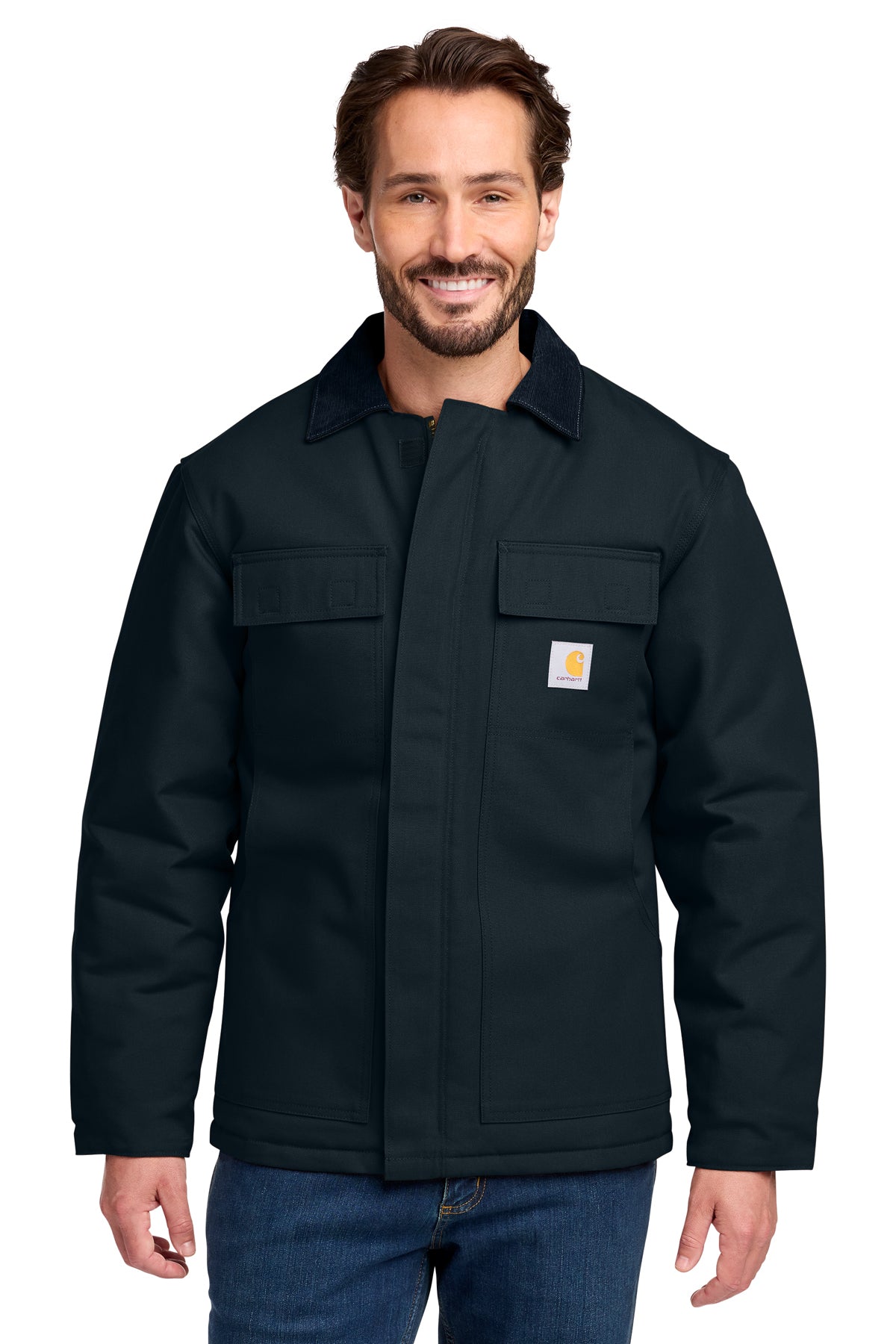 Carhartt Duck Traditional Coat in Dark Navy - custom logo apparel by Buckeye Branding Co.