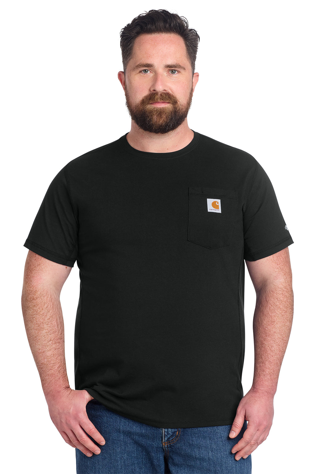 Carhartt Force Short Sleeve Pocket T-Shirt in Black - custom logo apparel by Buckeye Branding Co.