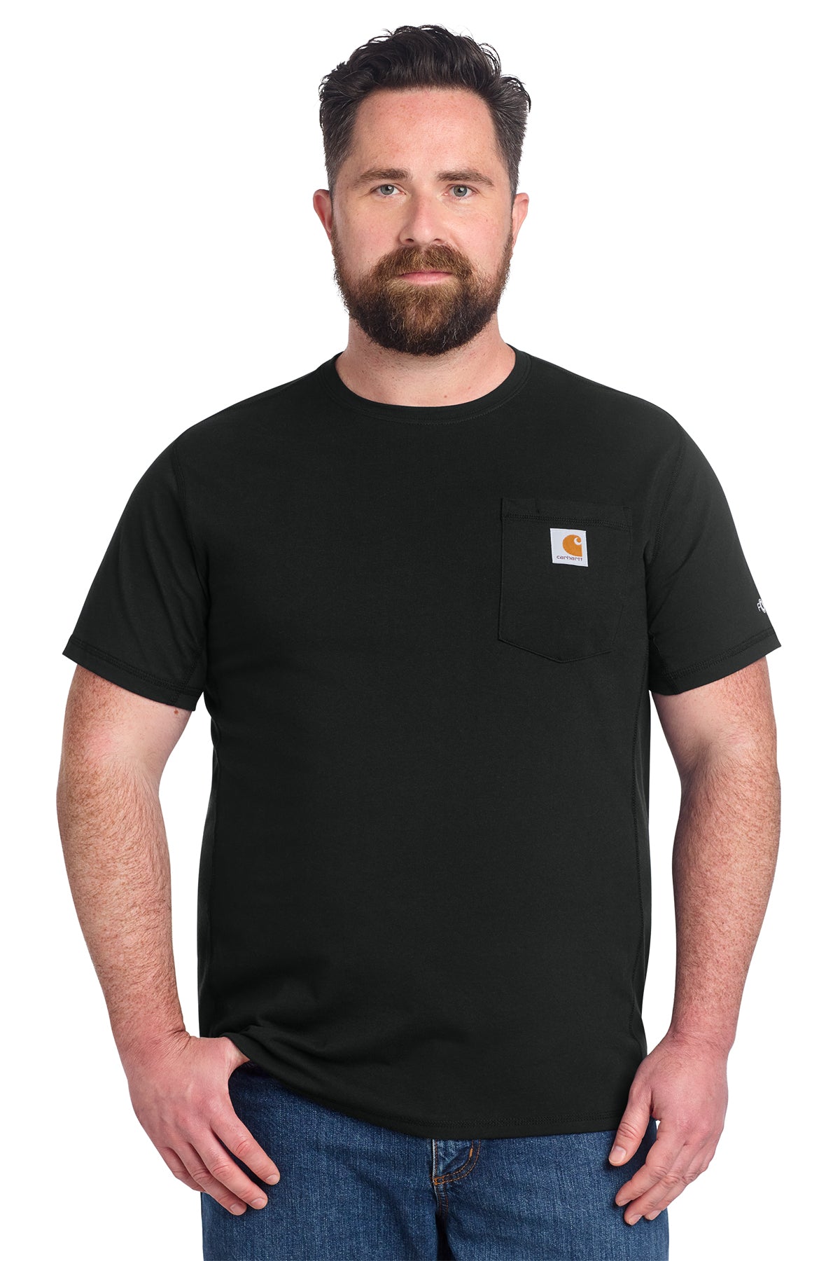 Carhartt Force Short Sleeve Pocket T-Shirt in Black - custom logo apparel by Buckeye Branding Co.