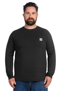 Carhartt Force Long Sleeve Pocket T-Shirt in Black - custom logo apparel by Buckeye Branding Co.