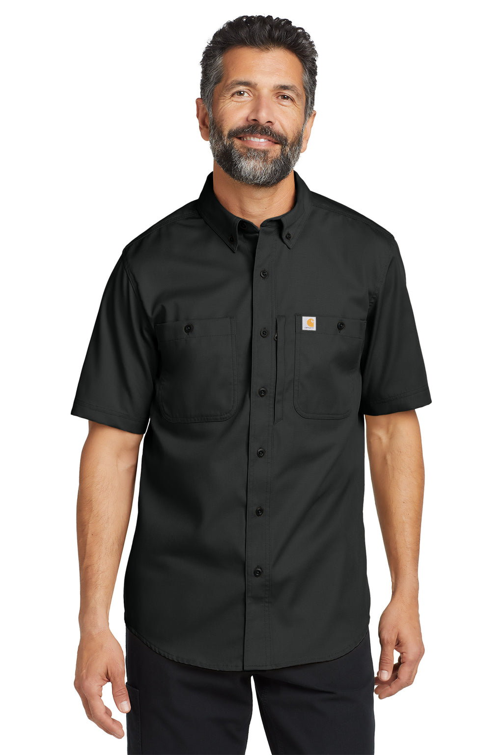 Carhartt Rugged Professional Series Short Sleeve Shirt in Black - custom logo apparel by Buckeye Branding Co.