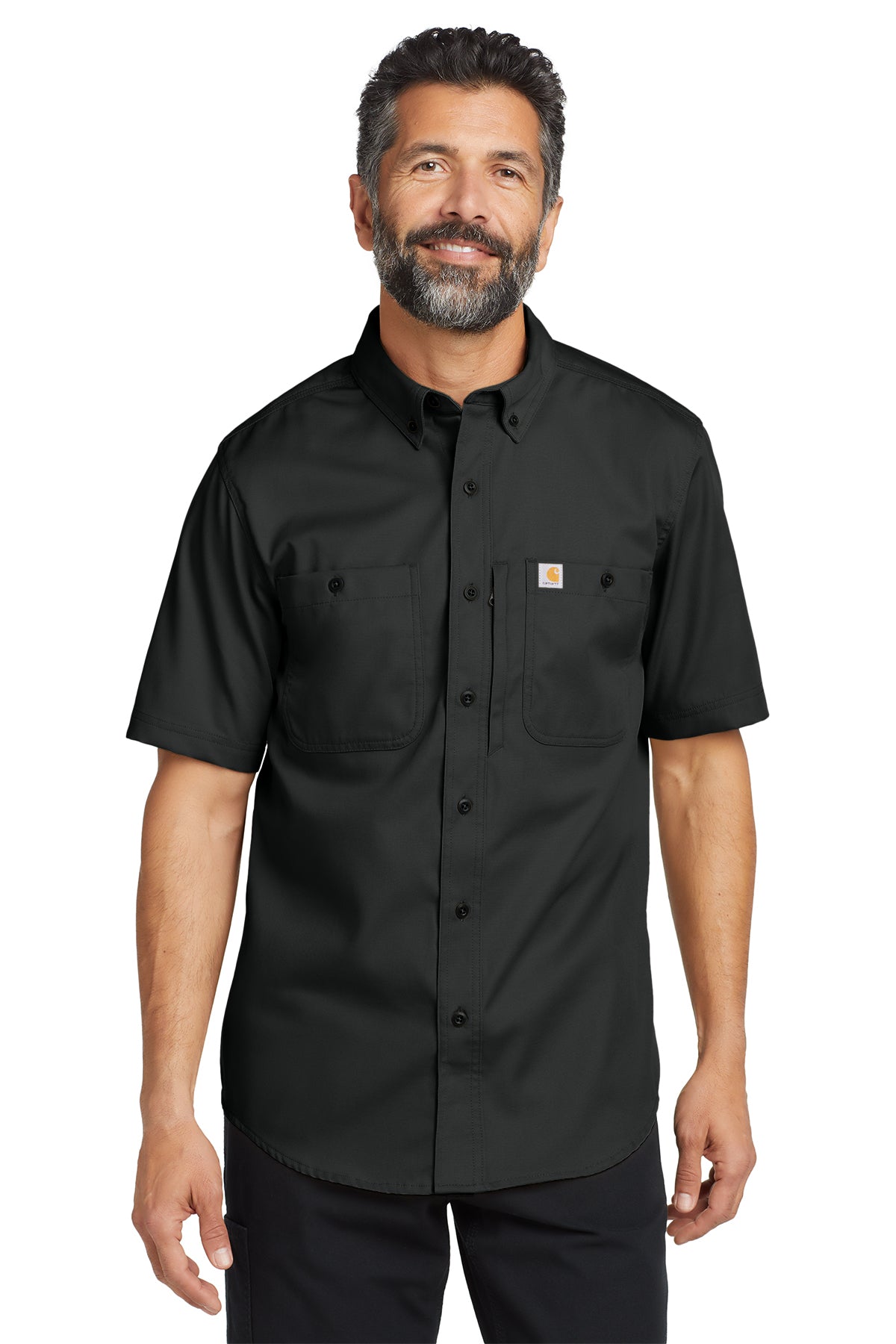 Carhartt Rugged Professional Series Short Sleeve Shirt in Black - custom logo apparel by Buckeye Branding Co.
