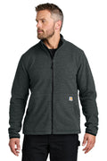 Carhartt Textured Full-Zip Fleece Jacket in Carbon Heather - custom logo apparel by Buckeye Branding Co.