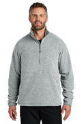 Carhartt Textured Half-Zip Fleece Jacket in Heather Grey - custom logo apparel by Buckeye Branding Co.