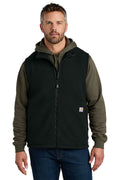 Carhartt Textured Fleece Vest in Black - custom logo apparel by Buckeye Branding Co.