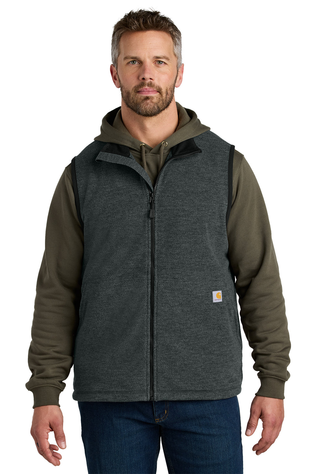 Carhartt Textured Fleece Vest in Carbon Heather - custom logo apparel by Buckeye Branding Co.
