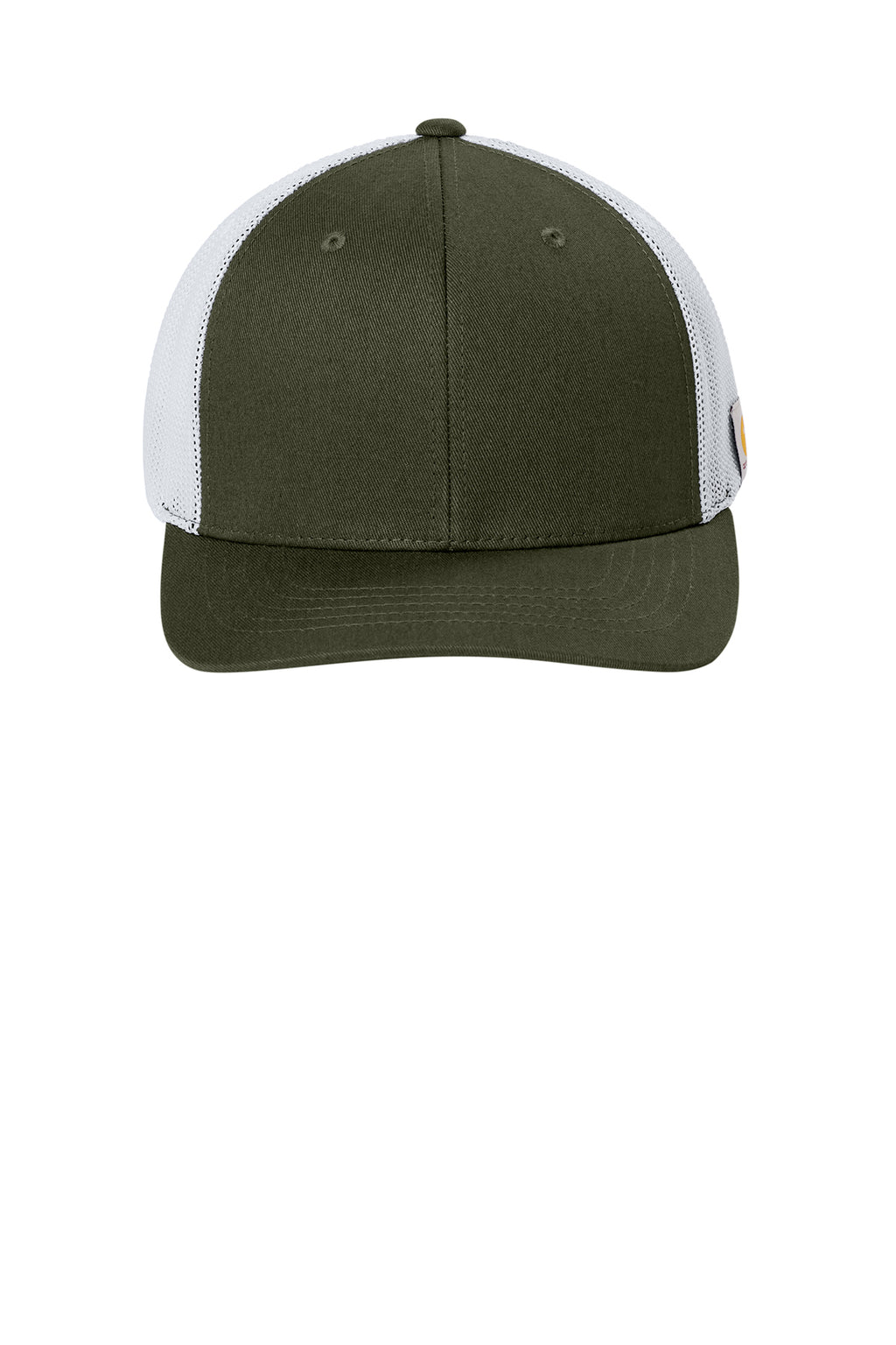 Carhartt Flexfit 110 Mesh-Back Cap in Moss/White - custom logo hat by Buckeye Branding Co.