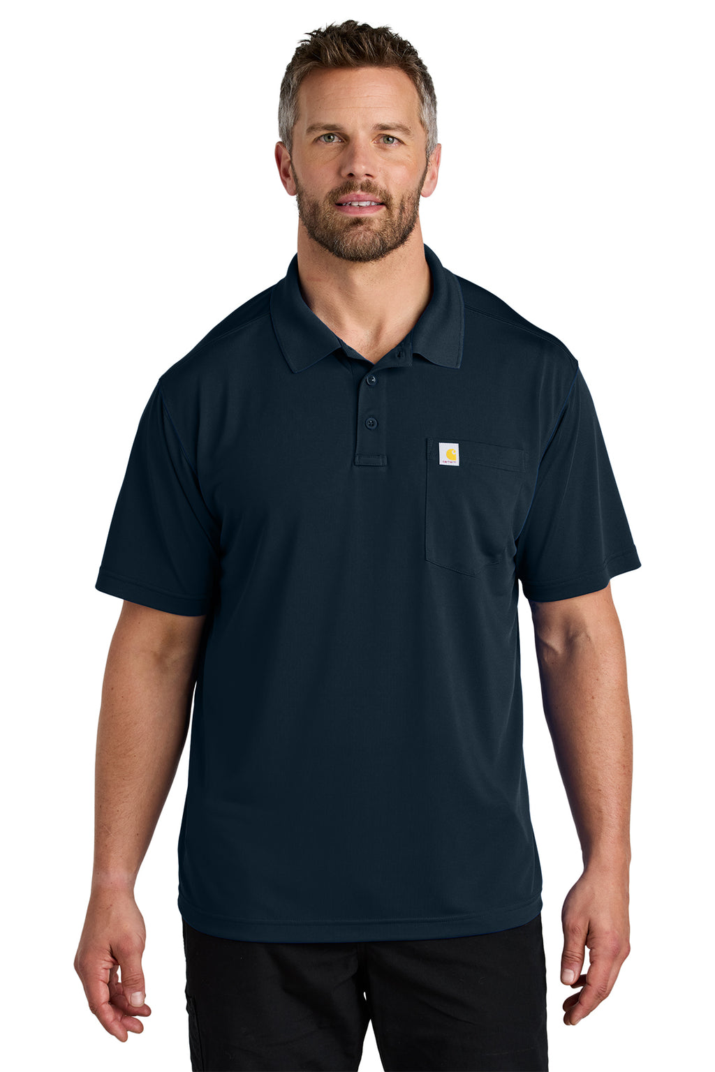 Carhartt Force Snag-Resistant Pocket Polo in Navy - custom logo apparel by Buckeye Branding Co.